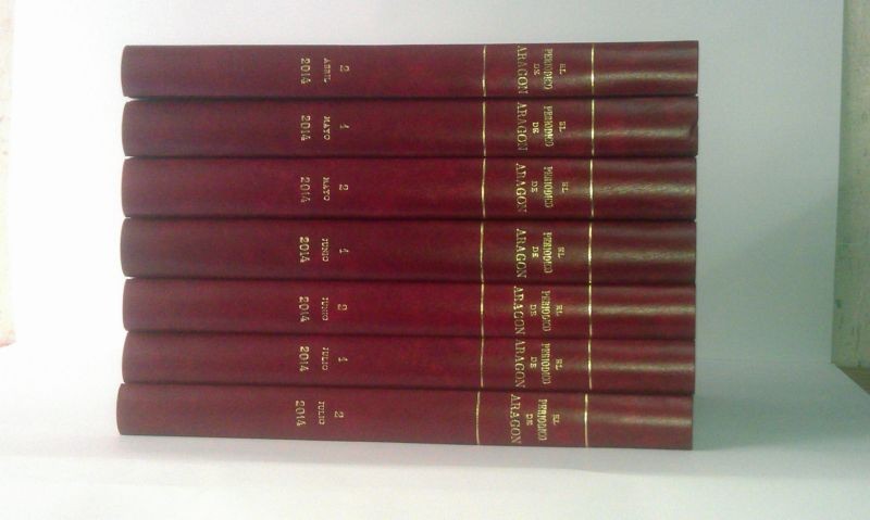 Encuadernación artesanal de ejemplares de El Periódico de Aragón