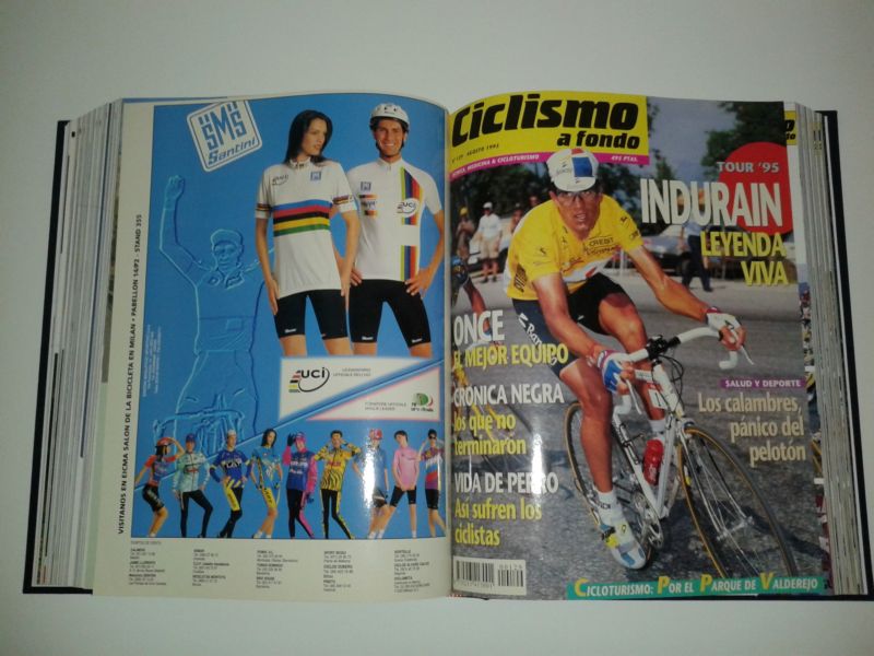 Encuadernación artesanal de revistas de Ciclismo a Fondo
