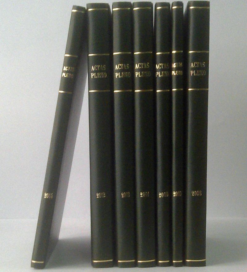 Encuadernación artesanal en Zaragoza de Libros de Actas