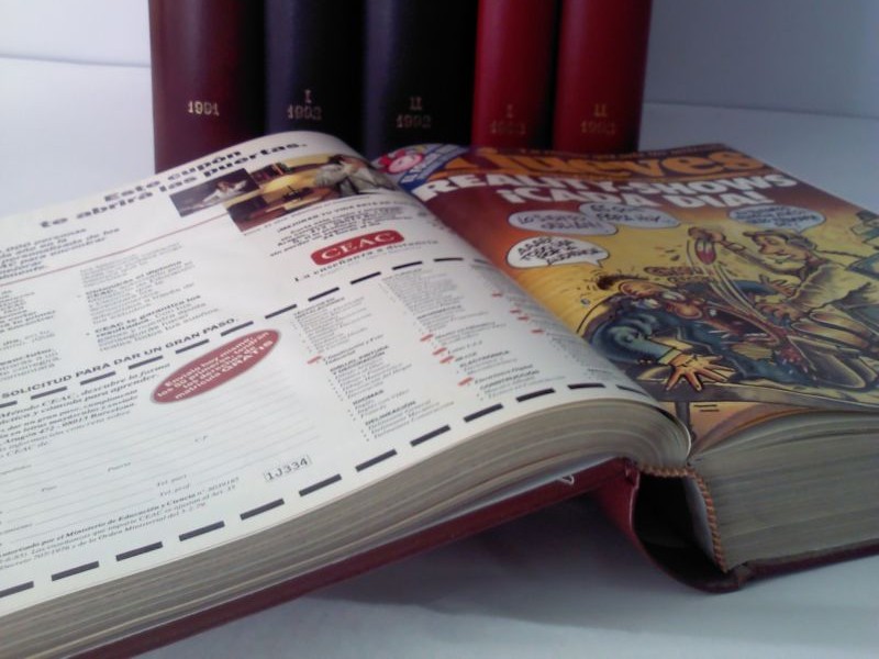 Encuadernación artesanal en Zaragoza de Revistas y Coleccionables