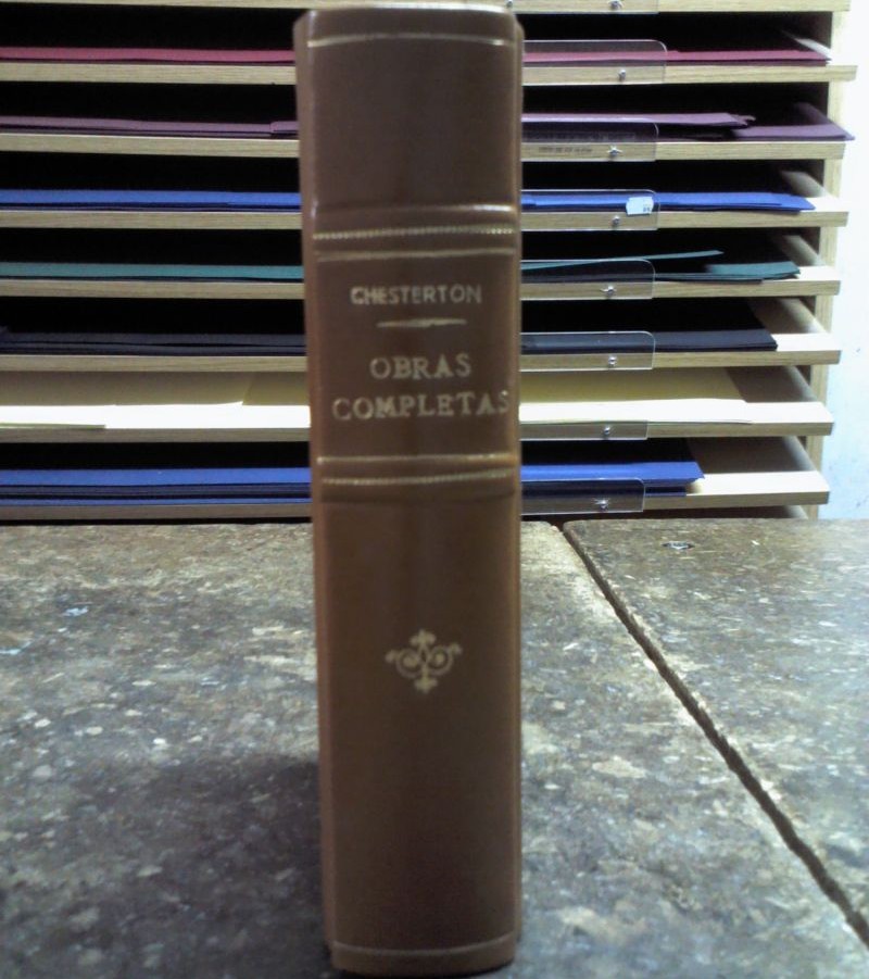 Reencuadernación de las Obras Completas de Chesterton